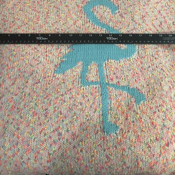 Flamingo Sweater Pullover-Torrid Women's Size 1X/14-16 Cotton Blend PeachBlue - Picture 8 of 12